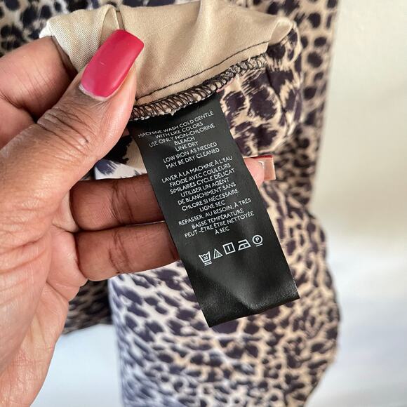 Anthropologie The Cecily Midi Dress Womens XS Brown Tan Animal Print Fit & Flare - Picture 6 of 9